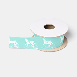 Saddlebred Horse Art Satin Ribbon