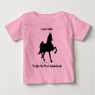 Saddlebred Horse Silhouette Baby T-Shirt