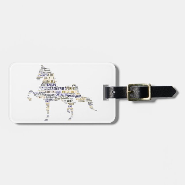 Saddlebred Luggage Tag (Front Horizontal)