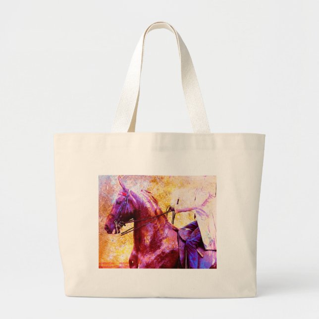 Saddleseat Grunge Large Tote Bag (Front)