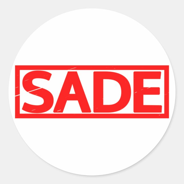Sade Stamp Classic Round Sticker (Front)