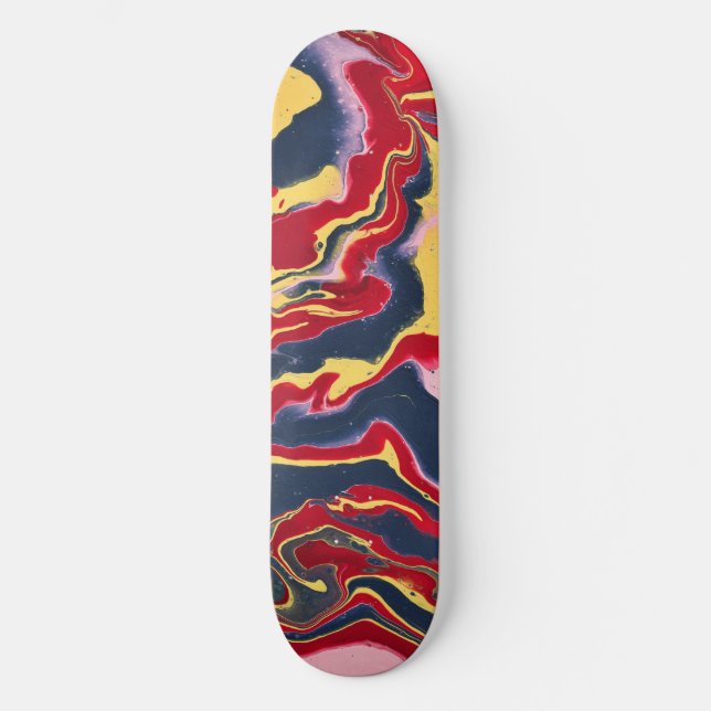 Sadie 1 Crazy Colourful Abstract Skateboard Deck (Front)