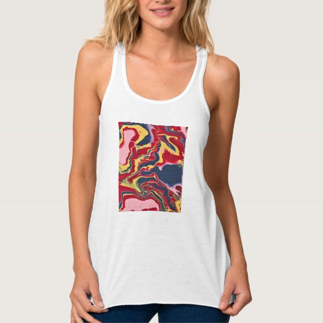 Sadie 1 Crazy Colourful Abstract Tank Top (Front)