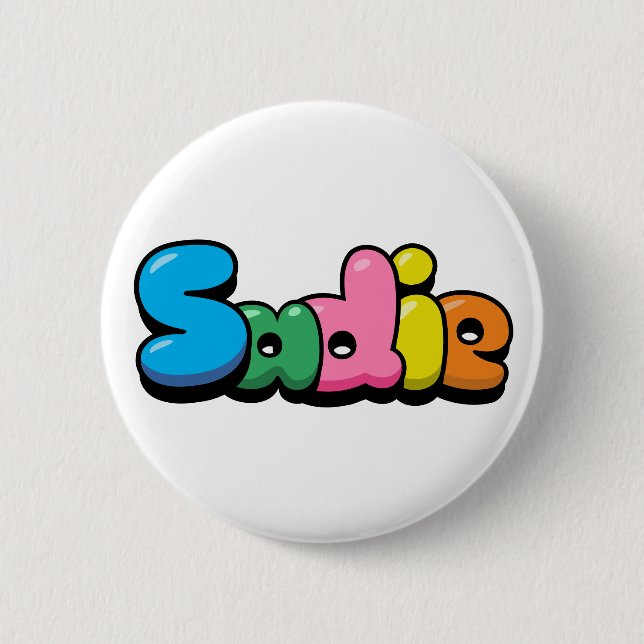 Sadie 6 Cm Round Badge (Front)
