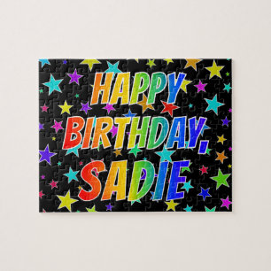 "SADIE" First Name, Fun "HAPPY BIRTHDAY" Jigsaw Puzzle