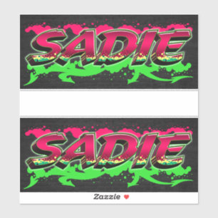 Sadie First Name Graffiti Sticker