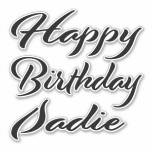 Sadie Name Vorname black Sticker Geburtstag