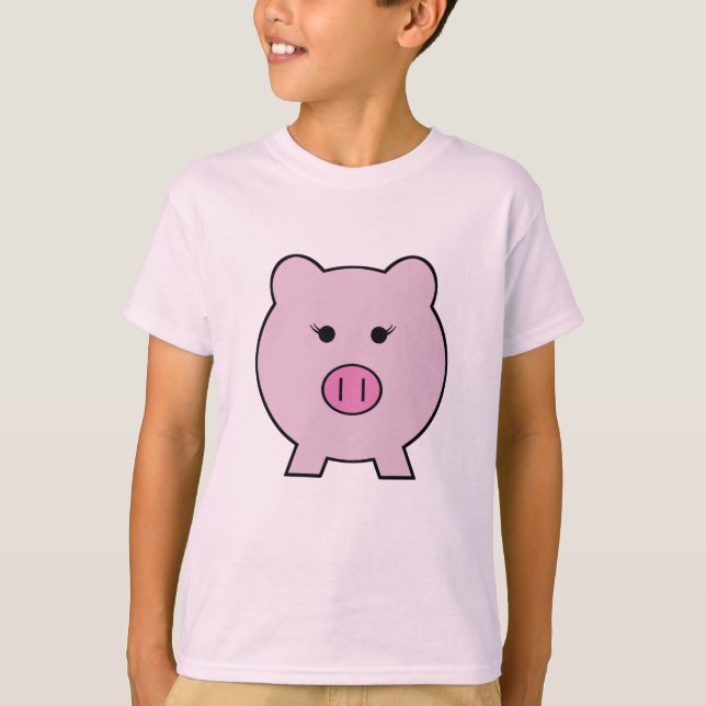 Sadie the Pink Pig ~ Cute Girly Kawaii T-Shirt (Front)