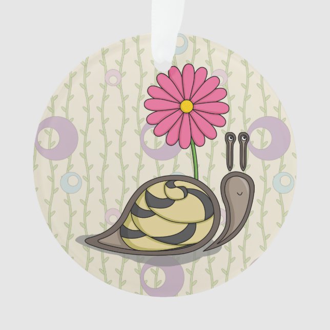 Sadie the Snail Acrylic Ornament (Front)