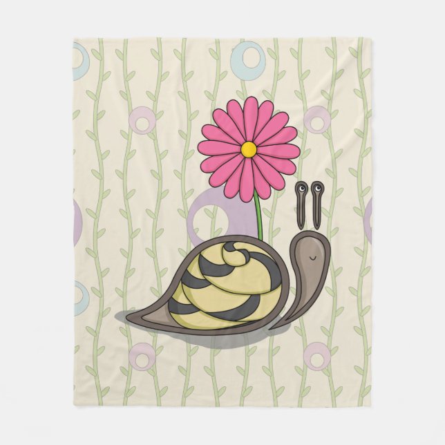 Sadie the Snail Fleece Blanket (Front)