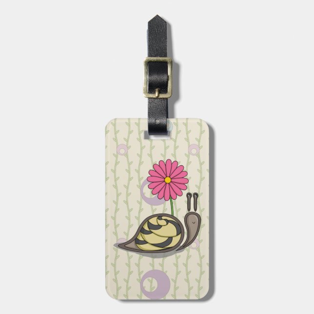 Sadie the Snail Luggage Tag (Front Vertical)