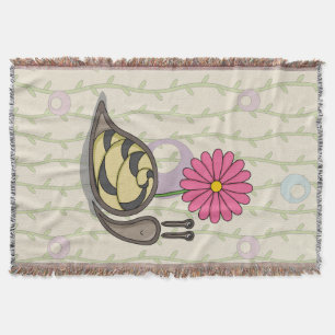 Sadie the Snail Throw Blanket
