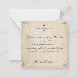Sadness cannot be seen - Funeral Vintage Card