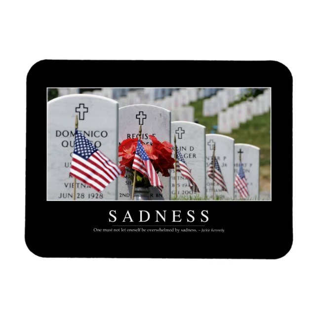 Sadness: Inspirational Quote Magnet (Horizontal)