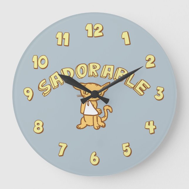 Sadorable Kitten Large Clock (Front)