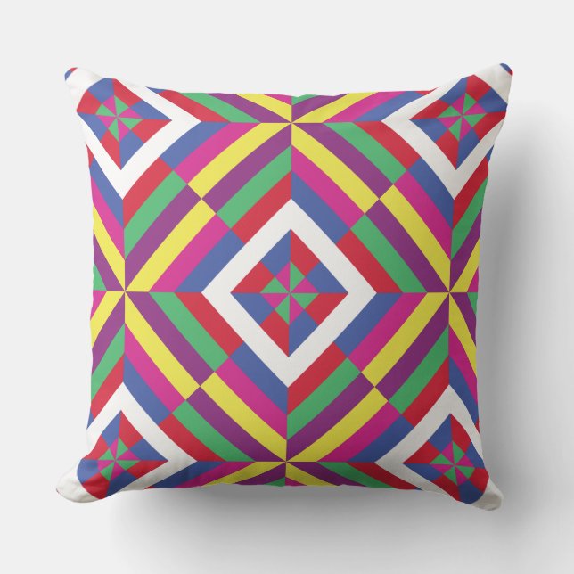 Saekdong Korean Buddhist Lucky Stripes Origami Cushion (Front)