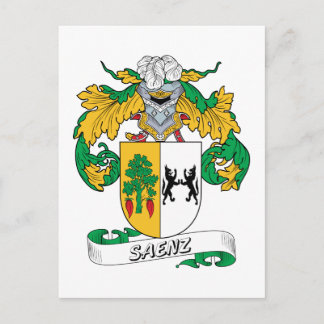 Saenz Family Crest Postcard