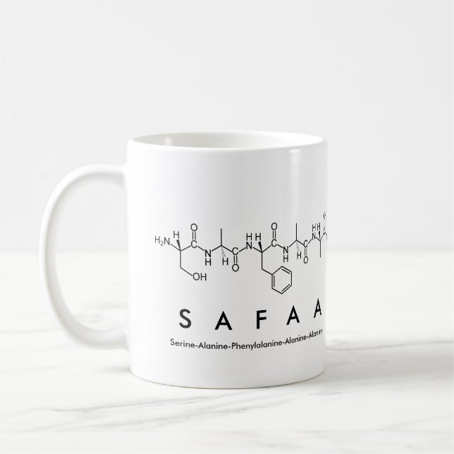 Safaa peptide name mug (Left)