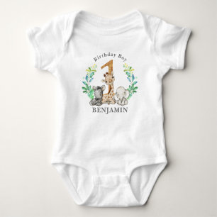 Safari 1st Birthday Baby Bodysuit