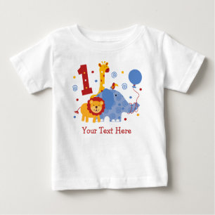 Safari 1st Birthday Custom Baby T-Shirt