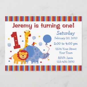 Safari 1st Birthday Custom Invitation