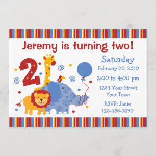 Safari 2nd Birthday Custom Invitation