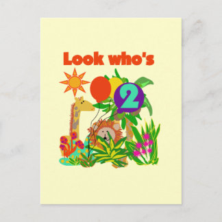 Safari 2nd Birthday T-shirts and Gifts Postcard
