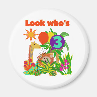 Safari 3rd Birthday Tshirts and Gifts Magnet