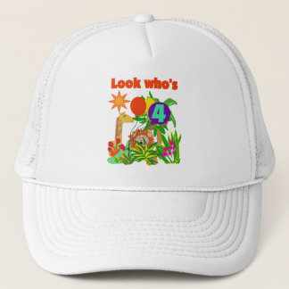 Safari 4th Birthday Tshirts and Gifts Trucker Hat