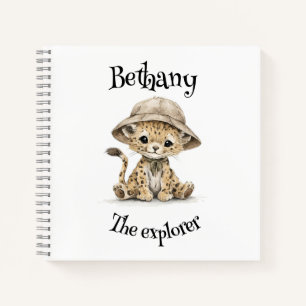 Safari Adventure Babies Cute Watercolour Animals Notebook