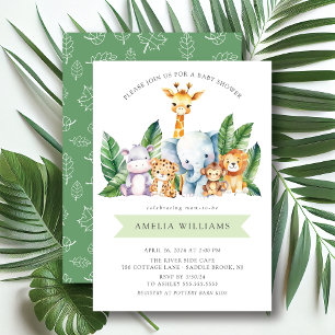 Safari Adventure Baby Shower Invitation