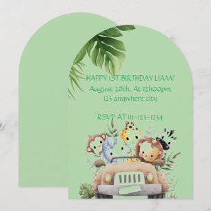 SAFARI ADVENTURE BIRTHDAY INVITATION,DIGITAL INVITATION