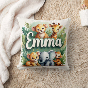 Safari Adventure Emma Throw Pillow