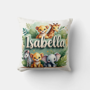 Safari Adventure Isabella Throw Pillow