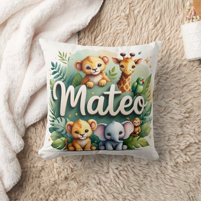Safari Adventure Mateo Throw Pillow (Blanket)