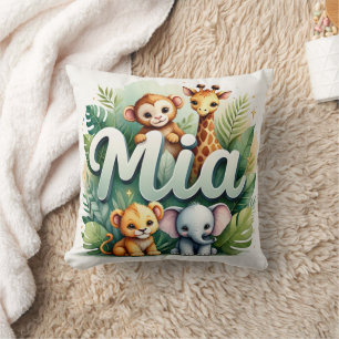 Safari Adventure Mia Throw Pillow