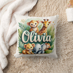 Safari Adventure Olivia Throw Pillow