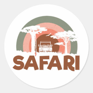 Safari Africa Theme Classic Round Sticker