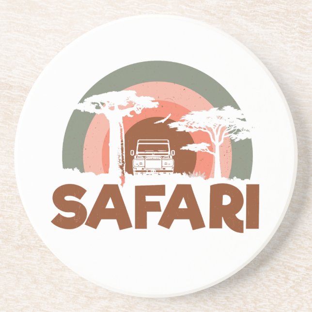 Safari Africa Theme Coaster (Front)