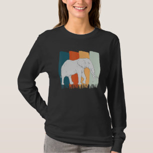 Safari Africa Wildlife Animal Retro Elephant T-Shirt