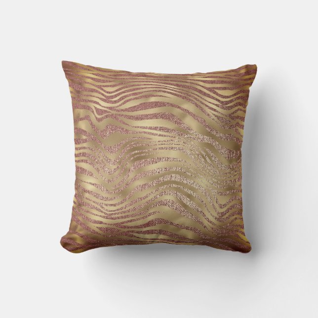 Safari African Faux Gold Python Animal Skin Skinny Cushion (Front)