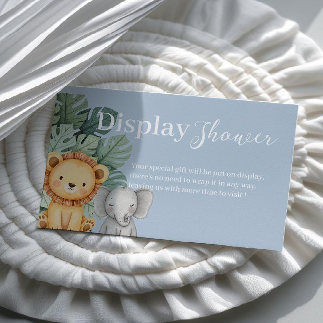 Safari Animal Baby Shower Display shower Business Card (Creator Uploaded)
