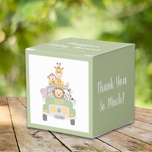 Safari Animal Baby Shower Thank You Favour Box (Creator Uploaded)