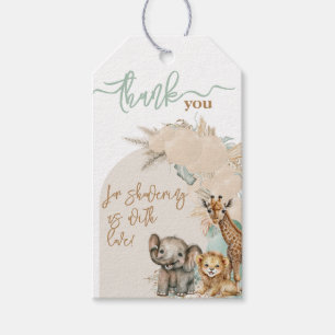 Safari animal Boho Oh Boy Baby Shower Gift Tags