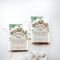 Safari Animal Jungle Modern Baby Shower diaper