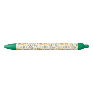 Safari animal nursery print black ink pen