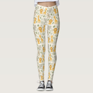 Safari animal nursery print leggings