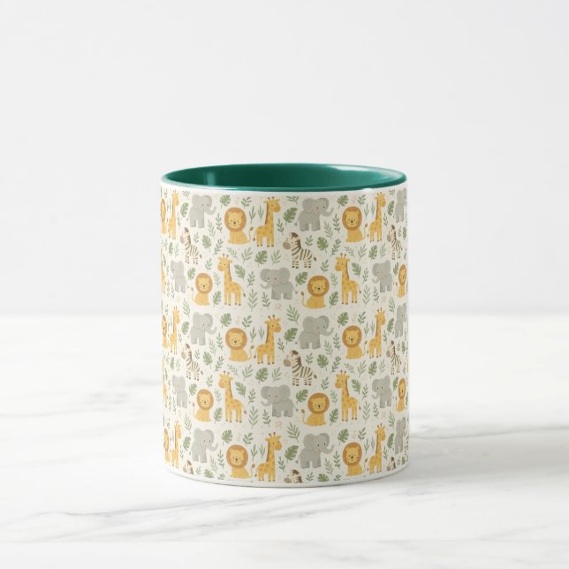Safari animal nursery print mug (Center)