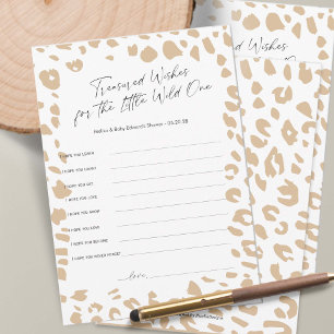 Safari animal Prints Wishes for baby card