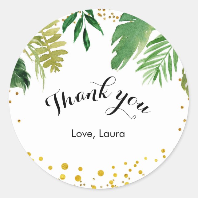 Safari animal Thank You Stickers. Classic Round Sticker (Front)